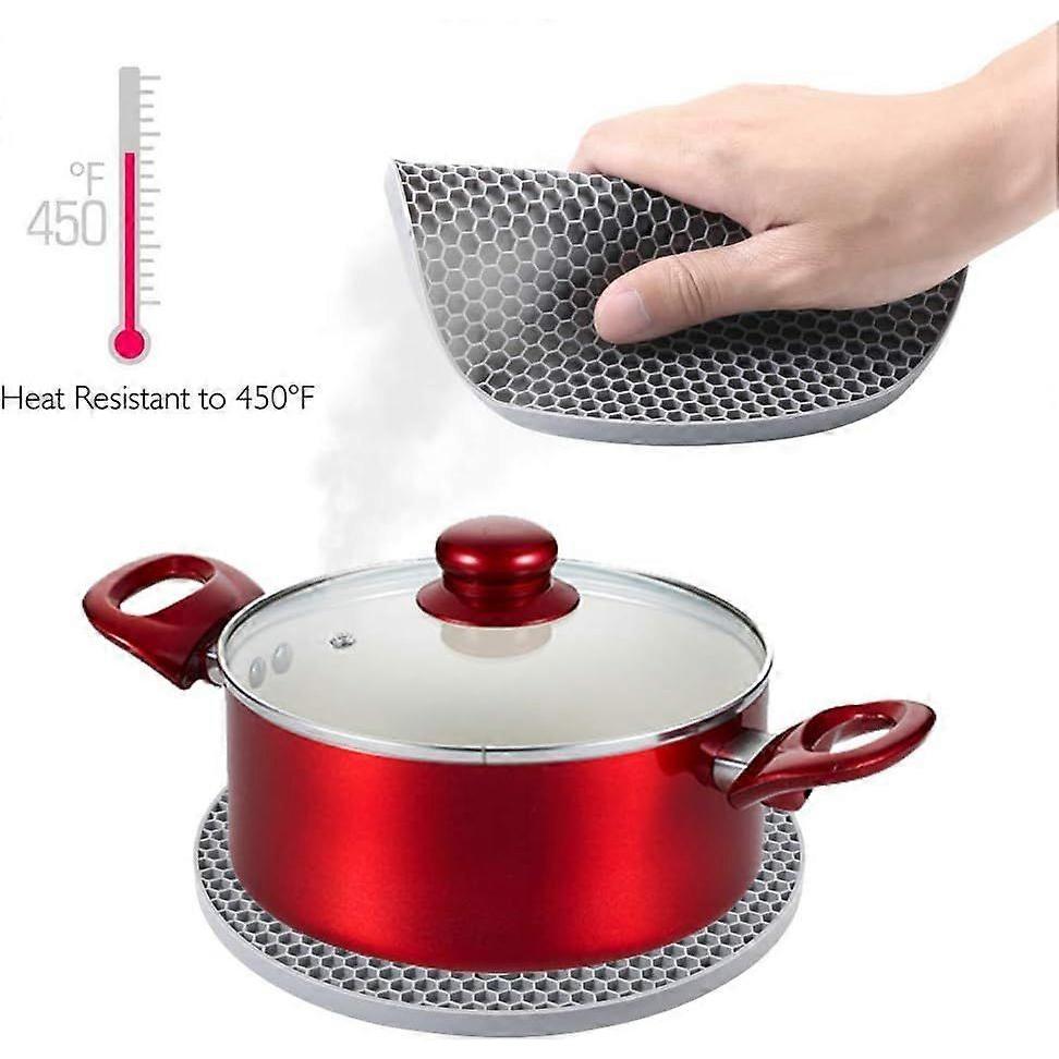Silicone Trivet. 4PCS Non-slip Anti-Heat 250C Multifunction Spoon Rest Coaster