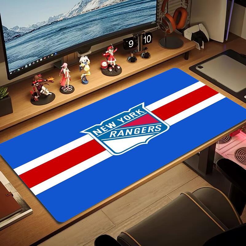 New York Rangers Logo Color Mouse Pad Large Gaming Table Cushion Non-slip Laptop Tablet Big Mousepad XXL Mat Mini PC Playmat With Lock edge