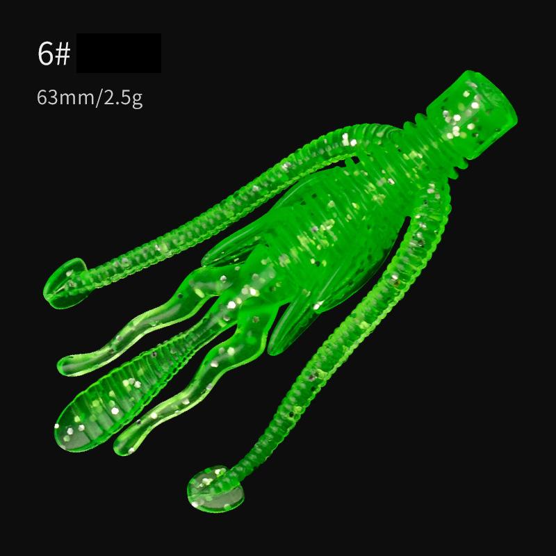 10Pcs Alien Soft Lure 63mm 2.5g Floating Silicone Shrimp Soft Bait Texas Ned Rig Jig Wobblers Floating Crayfish For Bass Fishing