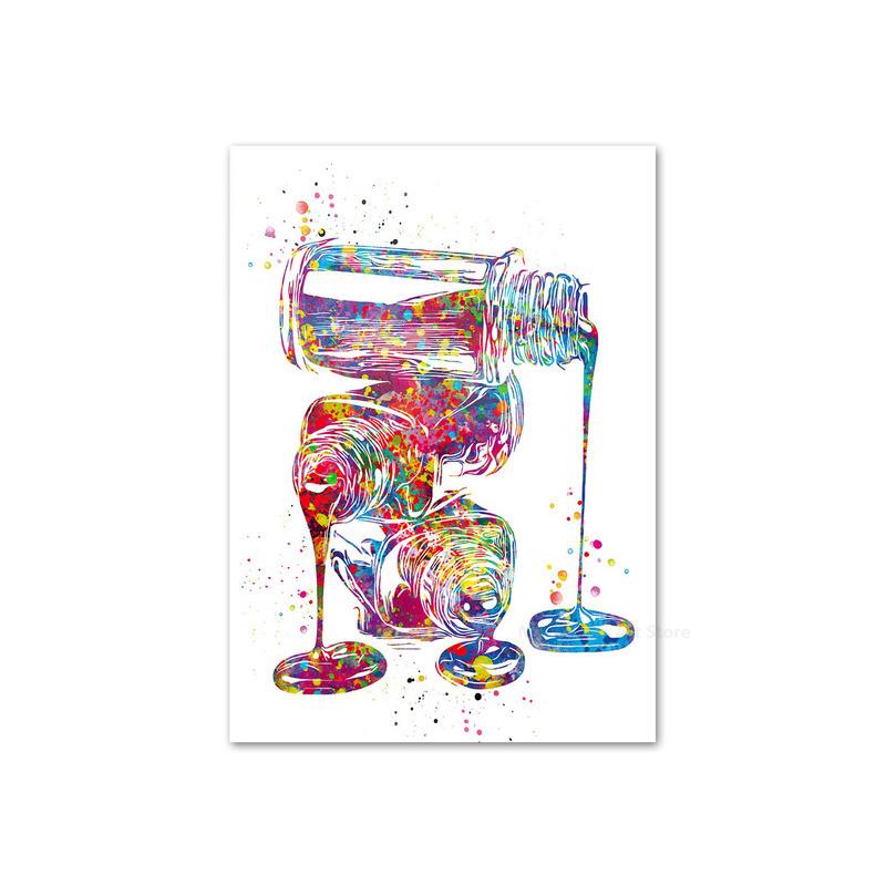 Nail Polish Watercolor Canvas Posters and Prints Cosmetic Salon Nordic Wall Art Pictures for Living Room Home Decoration