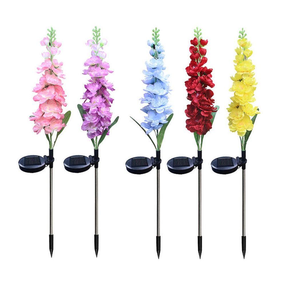 Solar Powered Solar Hyacinth Lawn Lights Waterproof Plug In Light Outdoor Waterproof Simulation Flower Lamp Simulation Flower