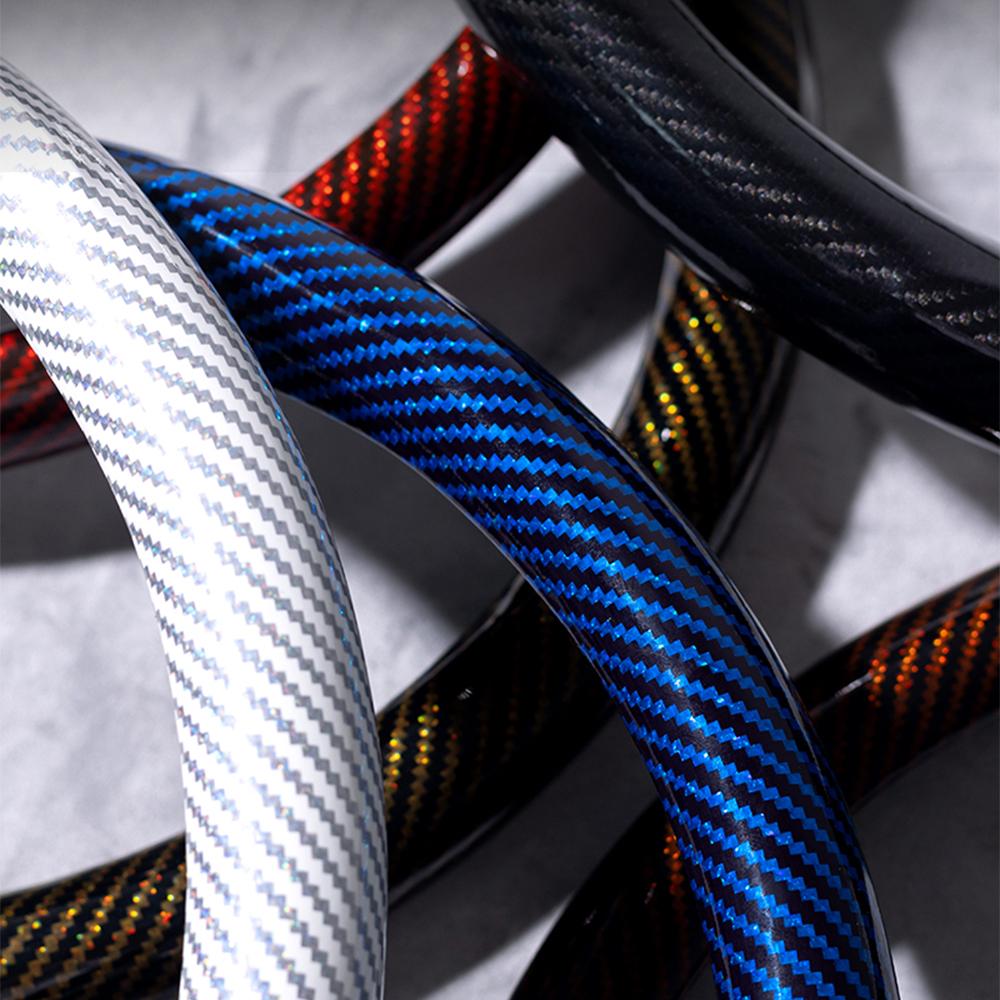 Steering Size 36-38cm Universal Non-slip D-shaped Round Breathable Car Steering Wheel Cover Protector Suitable Auto Accessories