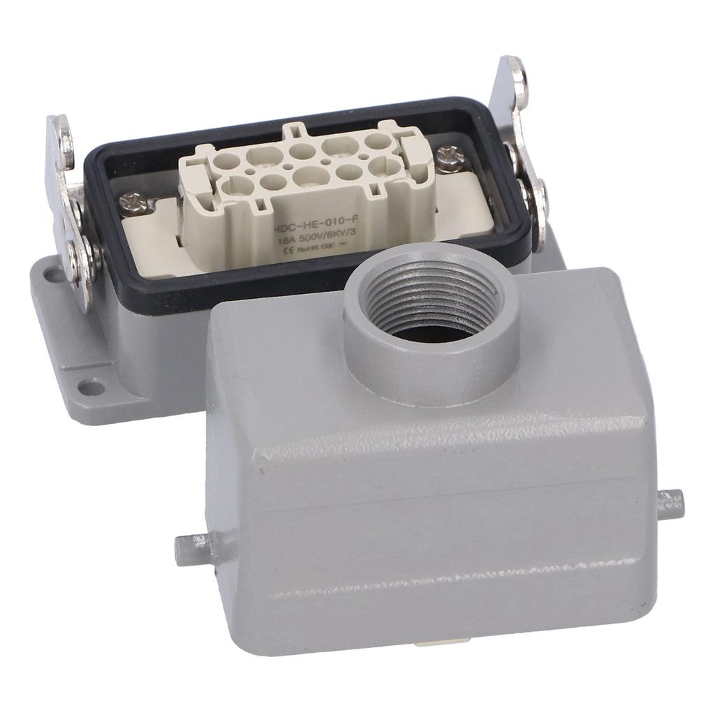 Heavy Duty Connector Rectangular Aviation Connector Plug Single Button 10Pin Industrial Supplies