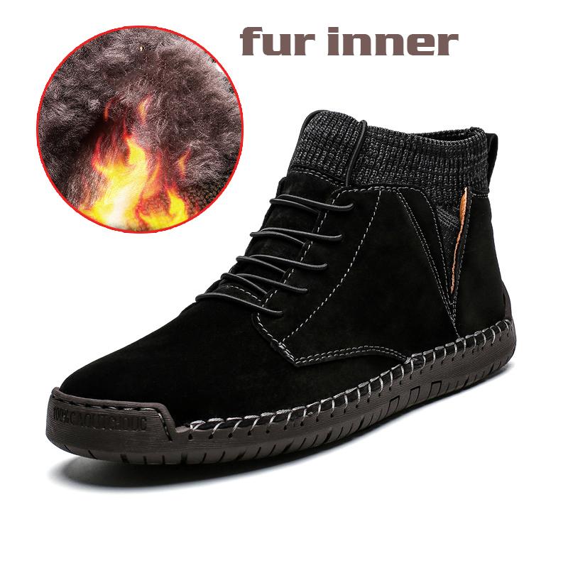 Quality Men Boots New Lace UP Men Shoes Non-slip Wearable Large Size Casual Shoes Plus Retro Trend Fashion Men Boots