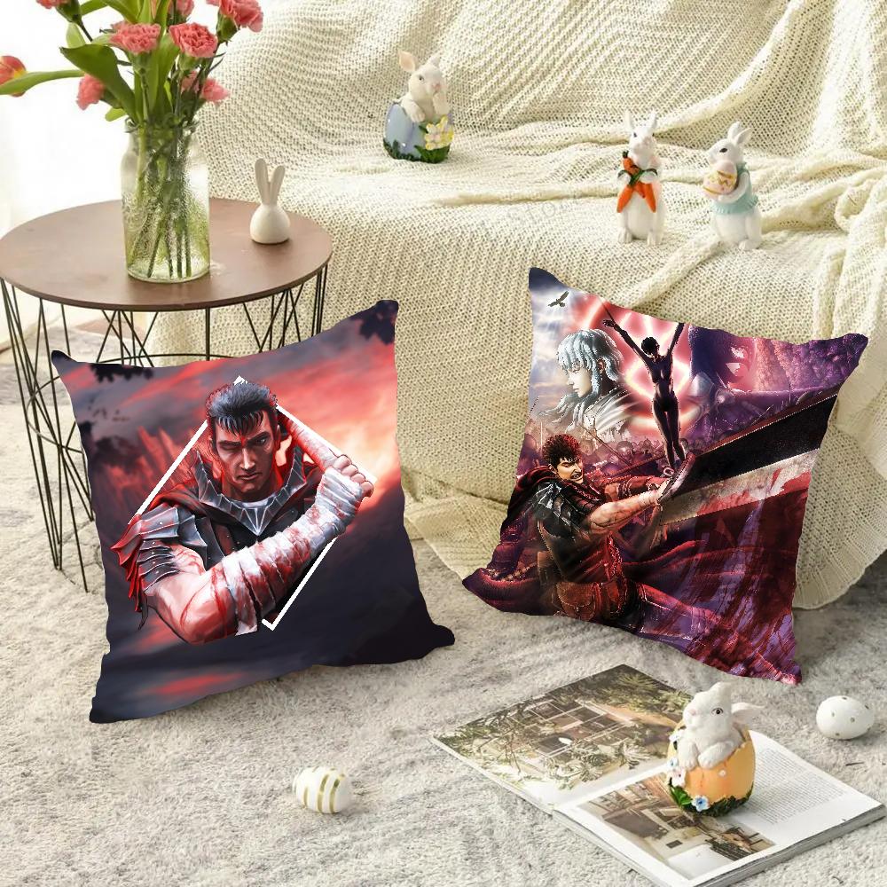 Anime BERSERK Pillow Case Square Pillow Bedroom Sofa Leisure Comfort Cushion Car Living Room Home Decoration