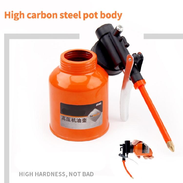 High Pressure Lubricating Oil Storage Can with Long Flexible Spout for Industrial and Home Use Metal Hand Pump Oiler Can