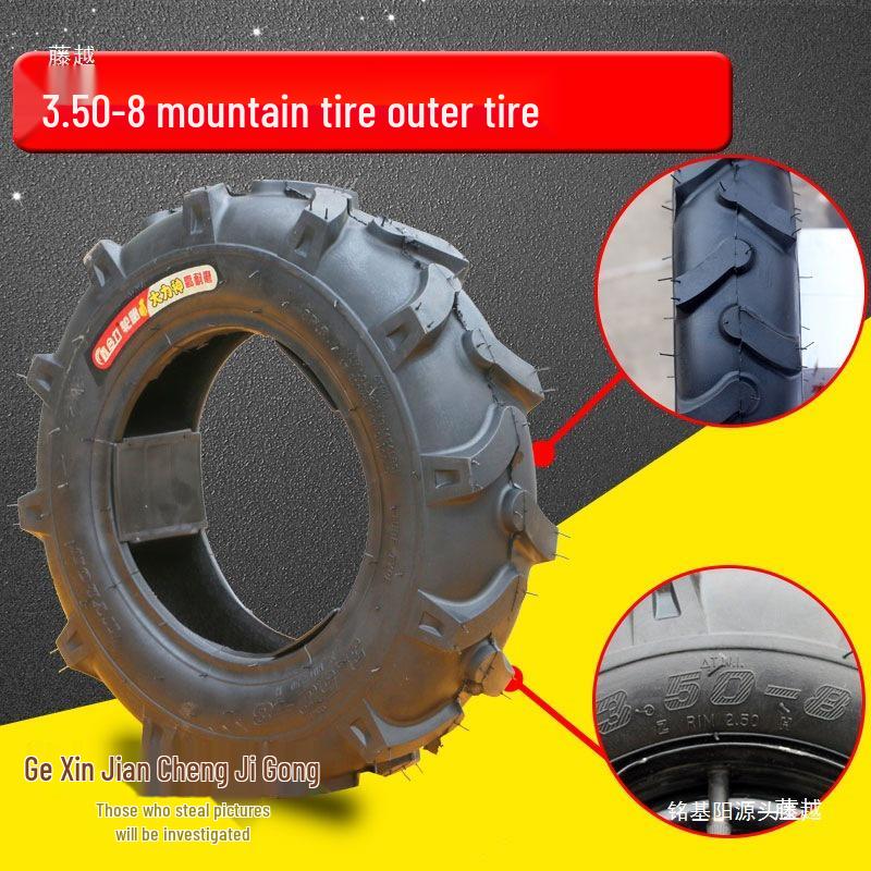 3.50-8 Herringbone Inflatable Tire for Electric Tricycle or Gray Hopper Truck
