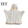 Interior Window Ornamentation Ghost Ornament with Warm Light, Cute Spooky Luminous Figurine, Atmospheric Night Light Decor Resin for Tabletop