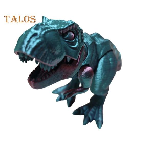 Estatueta de dinossauro impressa em 3D Articulações móveis Figura de tiranossauro Modelo de dinossauro articulado Brinquedo Decoração de mesa para casa, escritório, estante