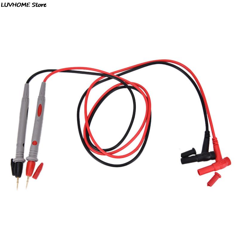 2Pcs/Set Needle Silicone Wire Gold-plate Tip Probe Test Leads Pin Universal Digital Multimeter Tester Lead Probe Wire Pen Cable