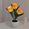 Night Light USB Rechargeable Wireless Tulip LED Lamp Touch Control Dimmable Cute Desk Lamp for Bedroom Living Room Travel Gift for Women Mom