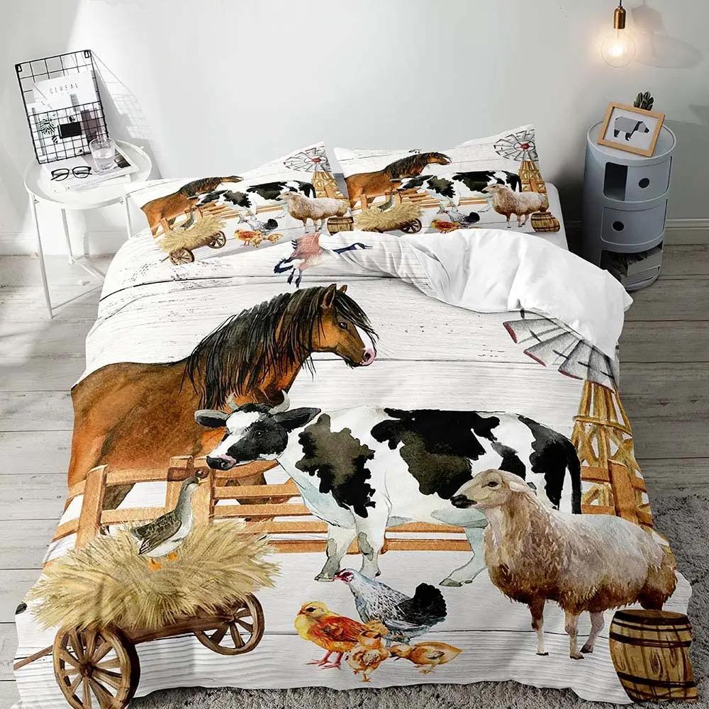 Romantic Horse Couple Twin Duvet Cover SetYou & Me We Got This Country Western Ranch Farm Animal Rustic Farmhouse Bedding Sets