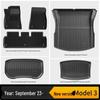 Tesla Model 3/Y Floor Mats & Trunk Mats: New Eco-friendly 3D All-Weather TPE Design