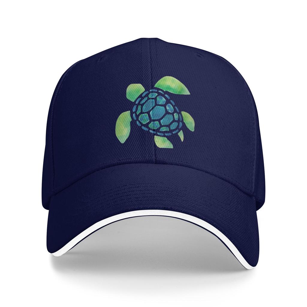 Watercolor Summer Sea Turtle  Casual Baseball Cap Summer  Trucker Hat Wholesale Hunting Camping Hats Women Men Baseball Caps