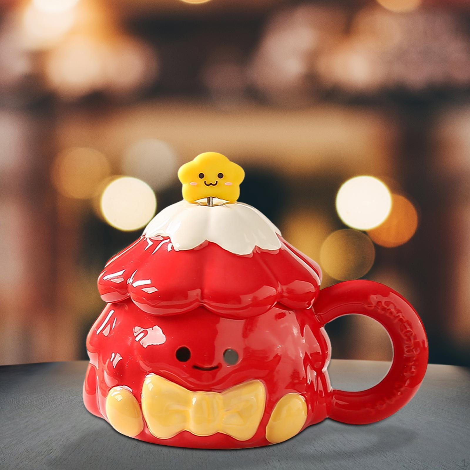 

-Кавова кружка, свято різдвяного ранку на ялинку, мила кавова кружка для кухні червоний