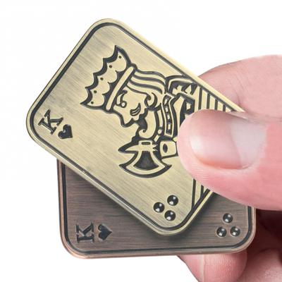 Karıştır EDC KK Şanslı Poker Para Anti-stres Texas Yenilik Fidget Oyuncaklar Crimper Metal Manyetik Oyuncaklar Holdem Ofis Masası Dekorasyon