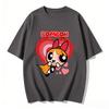 2026 Summer Cute Powerpuff Girls Family Matching T Shirts Cartoon Print Cotton Tees Casual Short Sleeve Tops for Kids and Adults