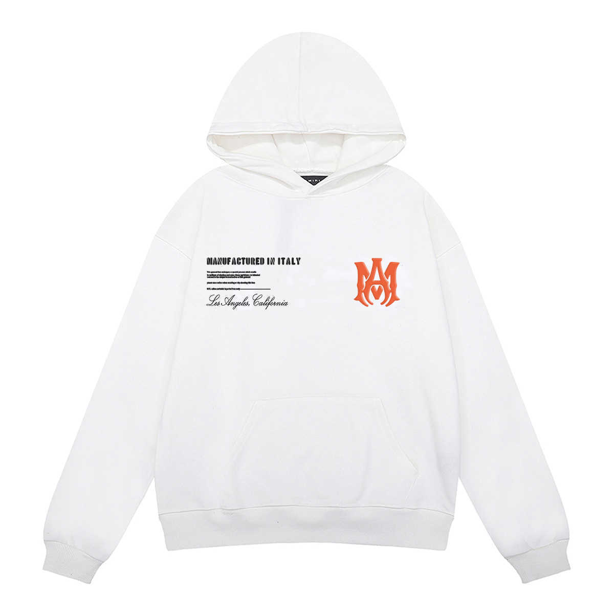 

New beauty tide AM poster letter printing men and women couples hooded pullover sweater tide XL білий