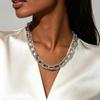 YueShi Punk Style Thick Chain Ring & Necklace Bracelet Set