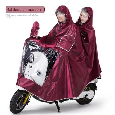 Special Raincoat for Electric Vehicles, Extra Large and Thick, Men's Single or Double Motorcycle Rain Poncho, Adult Full-Body Protection Against