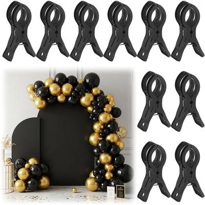 10Pcs Large Balloon Arch Clips Plastic Transparent Backdrop Spring Clamps 3.5Inch Heavy Duty Clip For Balloon Arch Kit