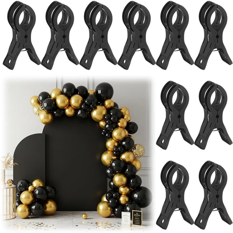10Pcs Large Balloon Arch Clips Plastic Transparent Backdrop Spring Clamps 3.5Inch Heavy Duty Clip For Balloon Arch Kit