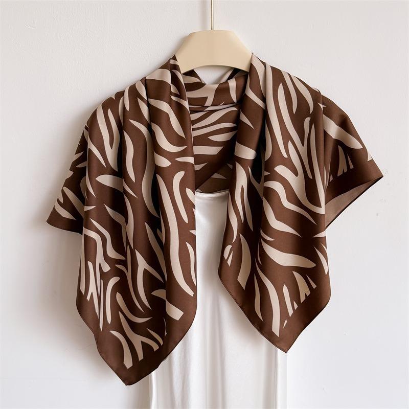 Vintage Twill Printed Square Scarf For Women Fashion