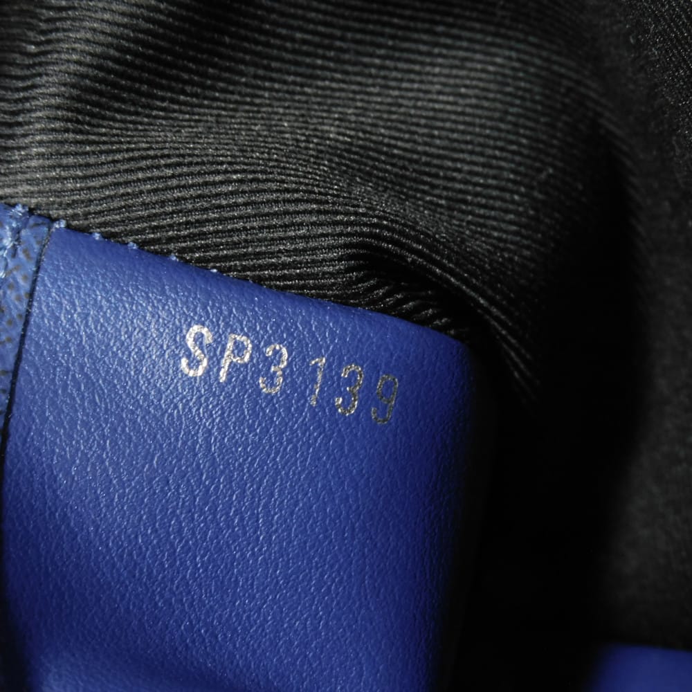 Used 12564 Discovery PM Pochette M30278 7952 LV Logo Flower Blue D-Ring Silver Taiga Rama Monogram Cobalt Men's from