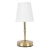 Cordless LED Table Lamp USB Touch Control Dimmable Fabric Shade Table Lamp for Bedroom