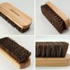 1Pc Horsehair Wooden Brush Shoe Polishing Brush Polishing Buffing Brush Seat Handle Dashboard Roof Cleaning Brush