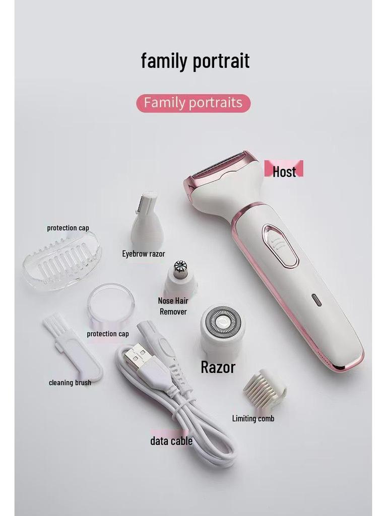 Elektrický dámsky holiaci strojček na intímnu hygienu All-in-One: Zastrihávač podpazušia, intímnych partií a tela