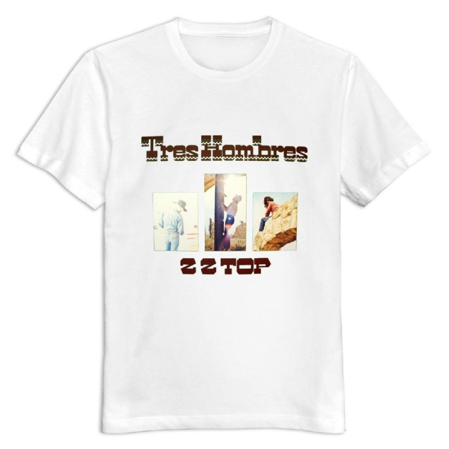 Soulya Men s ZZ Top Tres Hombres Korea O Neck T Shirt Size XXL US White XXXXXL белый