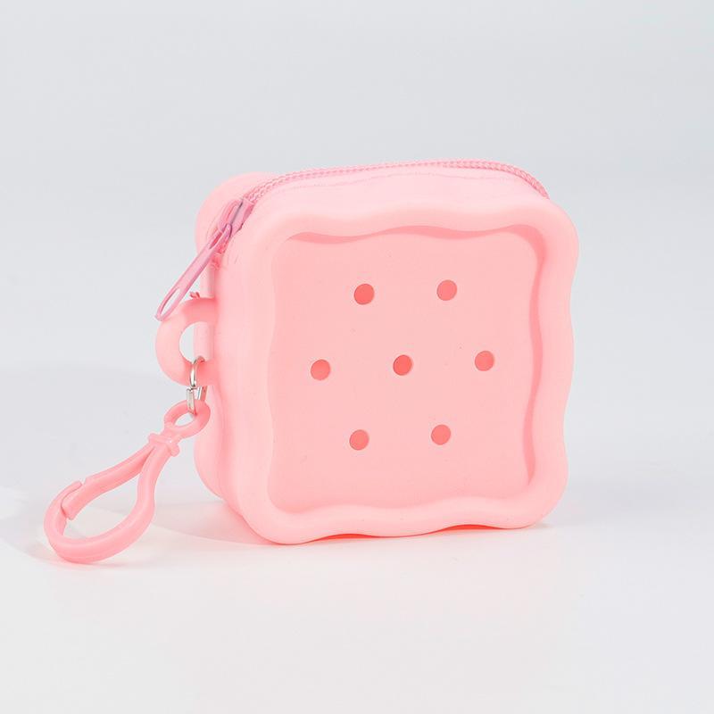Soft Silicone Zipper Coin Purse Stain Resistant Multi Card Slot Holder Mini Money Pouch for Vacation Trips