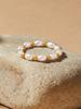 Anello con Perla in Acciaio Inossidabile Placcato Oro 18k – Gioiello Lussuoso, Semplice e alla Moda