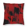 Red Black Guitar Pillowcase Polyester Linen Velvet Pattern Zip Decorative Pillow Case Sofa Cushion Cover
