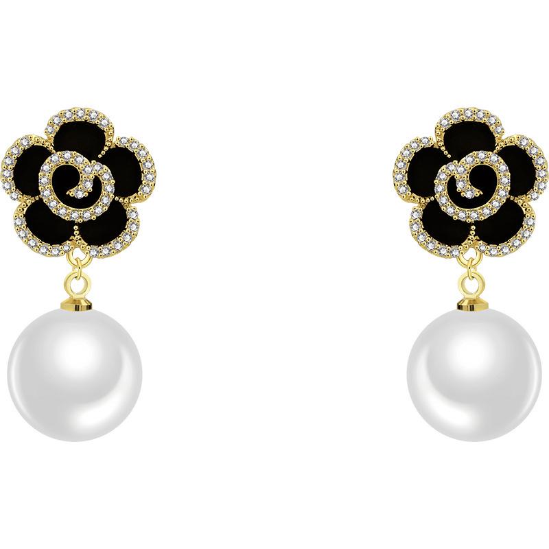 Retro Light Luxury Korean-Style Pearl Tassel Earrings for Women