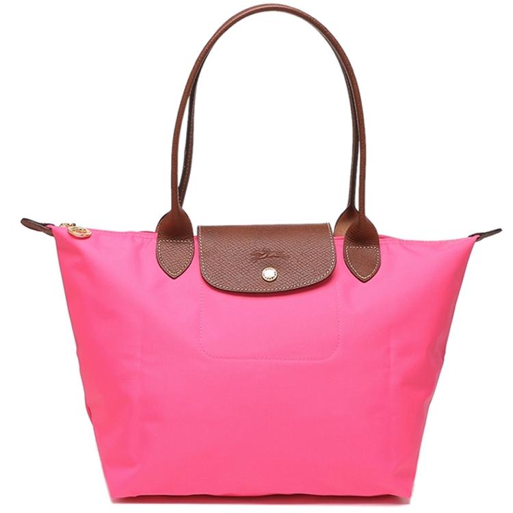 

Longchamp Le Pliage 28 Button Zipper Closure Long Handle Leather Dumpling Shoulder Tote Bag Small Women Handbags Pink 2605089P73 Shopping Bag Set(Basic Set+Shopping Bag)