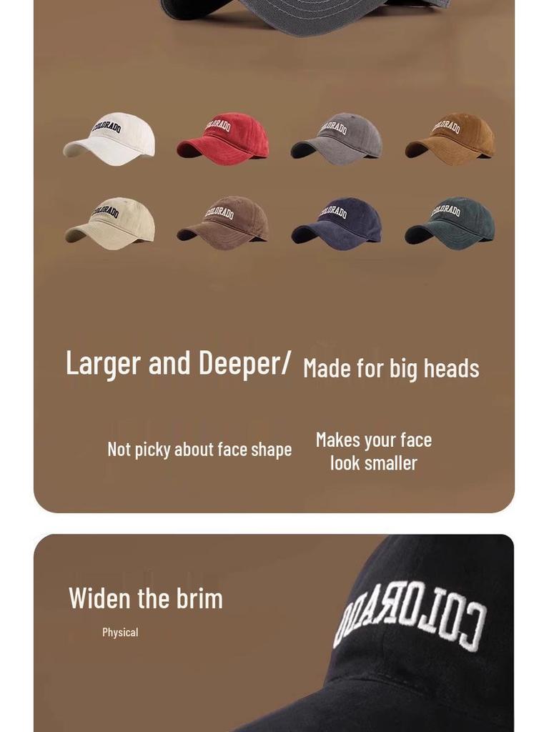 2025 Unisex Extra Large Sunshade Baseball Cap with Deep Brim