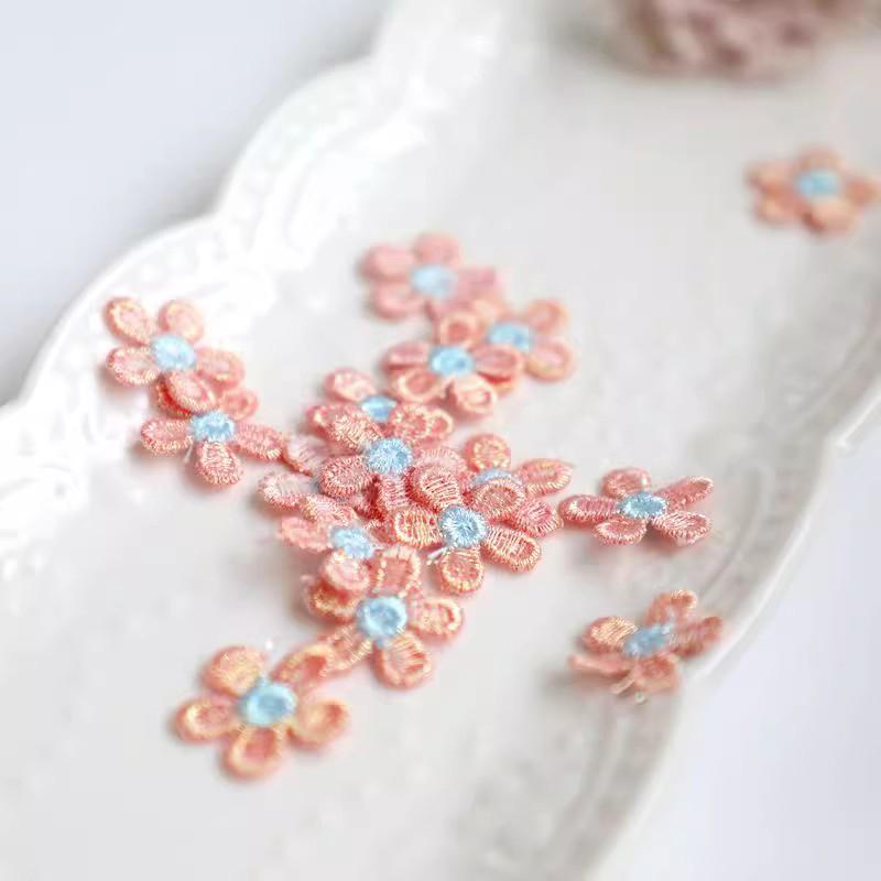 20Pcs White Yellow Multicolor Embroidery Flowers Patch Repair Badge Applique For Clothes Dress Pants Sewing Accessories