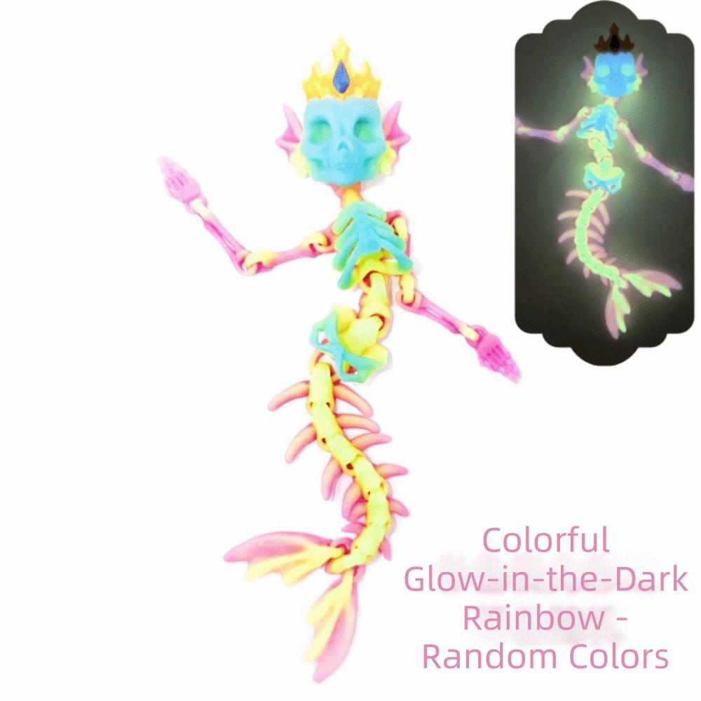 Lightweight Sturdy Material 3D Printed Mermaid Skeleton Movable Bone Figure Party Layout