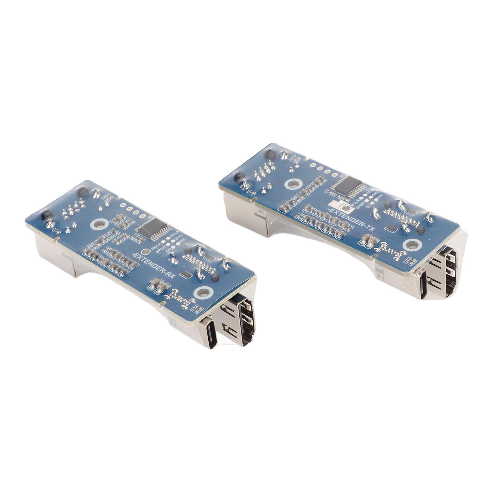 

2pcs HD Multimedia Interface Signal Extender 1080P Support CAT 5E 6 Up To 164ft HD Interface