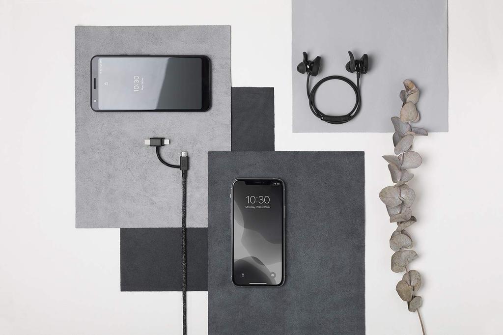 NATIVE UNION Belt Cable Universal 2 Meters Super Strongly Reinforced Durable Charging Cable with Adapter for and Devices - [MFi Certified] 3-in-1