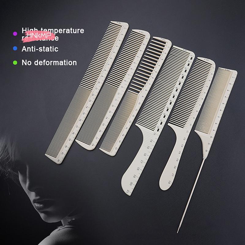 1Pcs Professional Barber Comb with Plastic Scale Laser Ruler Hairdressing Styling Tool for Salon Hair Cutting