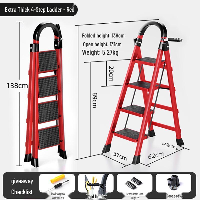 Multi-functional Folding Telescopic A-Frame Ladder for Household Use