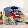 Tom and Jerry Rainy Day Adventure Poster PrintBlanket Flannel Throw Blanket for Sofa, Bed, Travel, Camping, Office