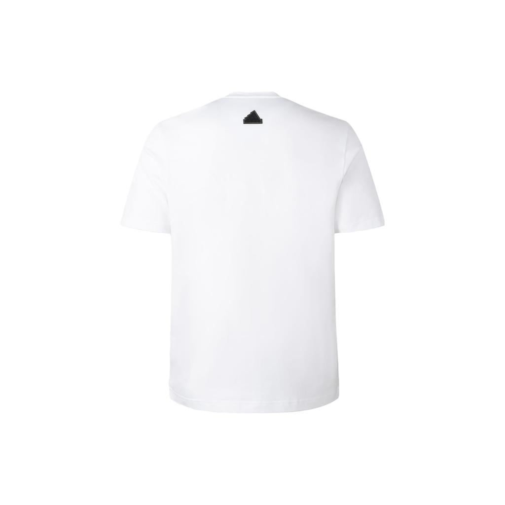 Adidas T Shirts Men's White Crew Neck Moderate Straight Fit II3466
