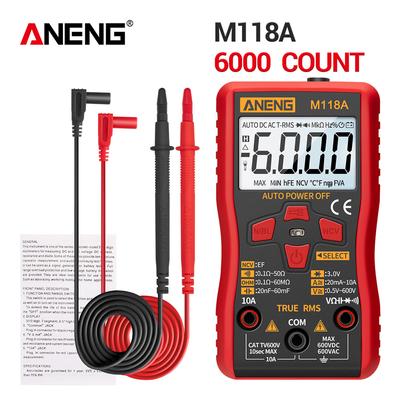 ANENG M118A Auto Ranging Digital Multimeter High-Accuracy TRMS 6000 Counts Voltage Current Ohm