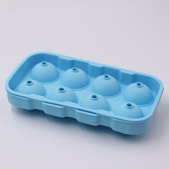Eisform 8 Zellen Leicht zu lösen Silikon Auslaufsichere Eiswürfelschale für Bar