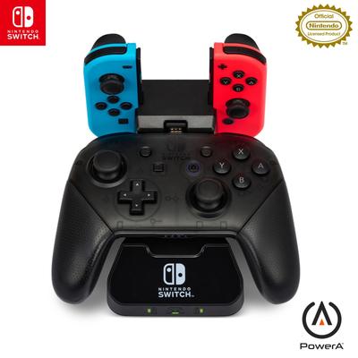 Licensed PowerA Controller Charging Base for Nintendo Switch Black [Nintendo Product] - [2-Year Warranty]