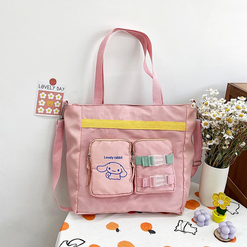 

Нейлоновая ткань студенческая новая женская сумка милая сумка через плечо сумка-мессенджер розовый